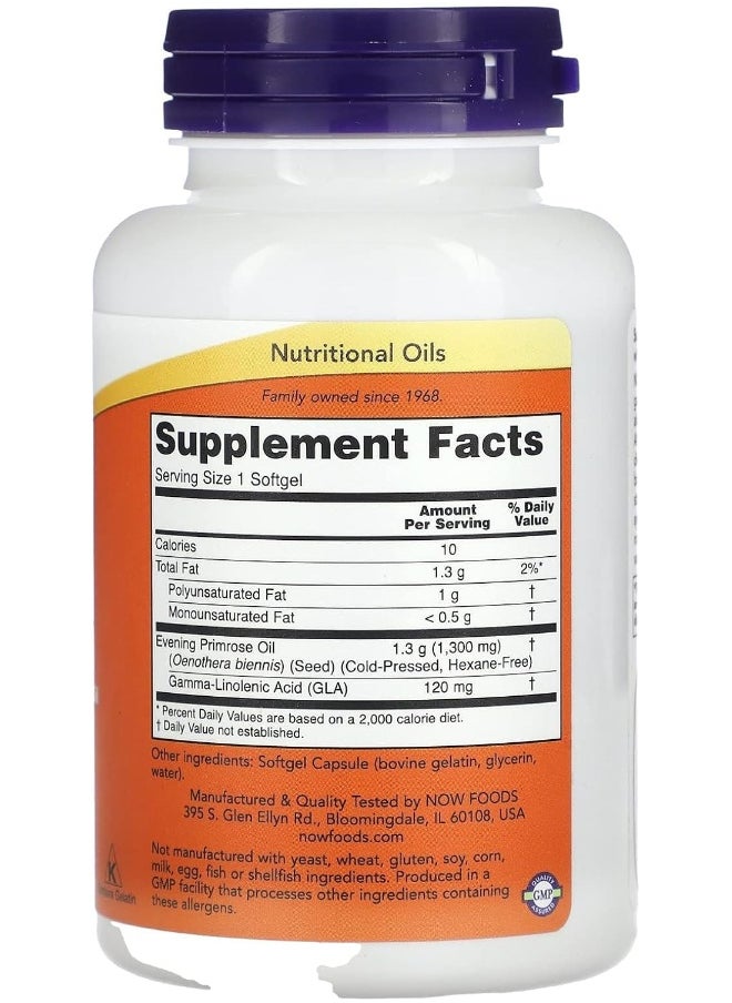 Now Super Primrose 1300 mg Dietary Supplement, 60 Softgels