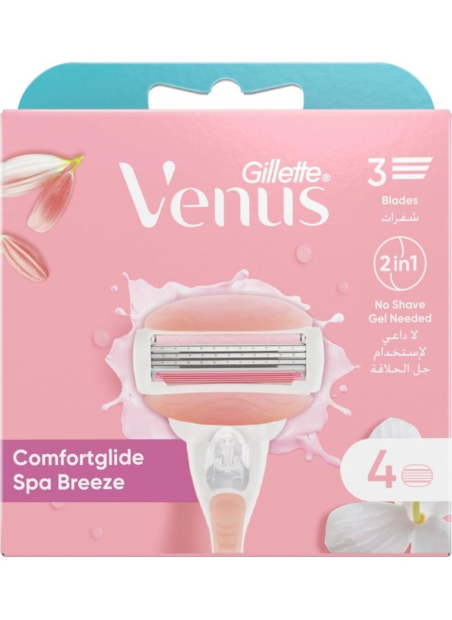 Gillette Venus Spa Breeze Women's Razor Blade Refills 4pcs