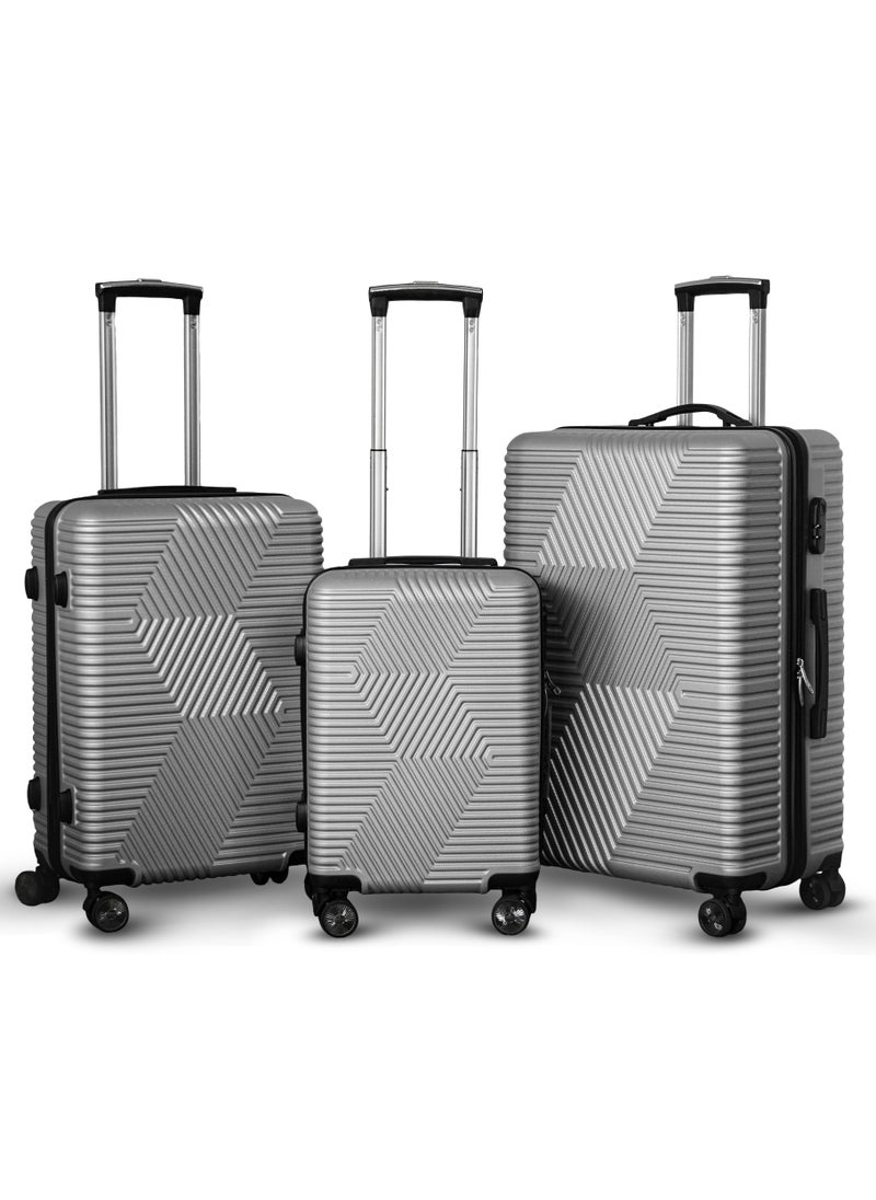 Lightweight Luggage Hard Shell Trolly with smooth spinner wheels and secured combination lock ABS Suitcases for travel