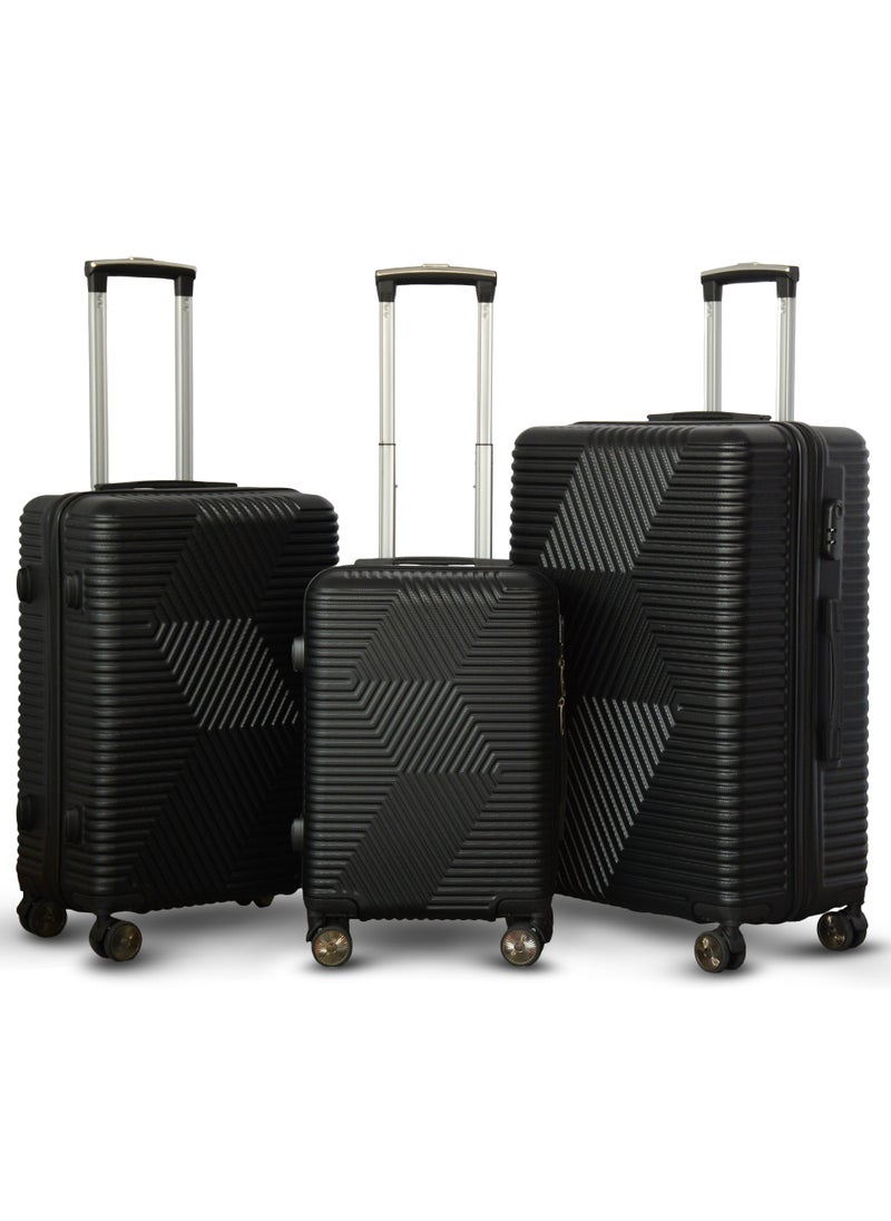 Lightweight Luggage Hard Shell Trolly with smooth spinner wheels and secured combination lock ABS Suitcases for travel