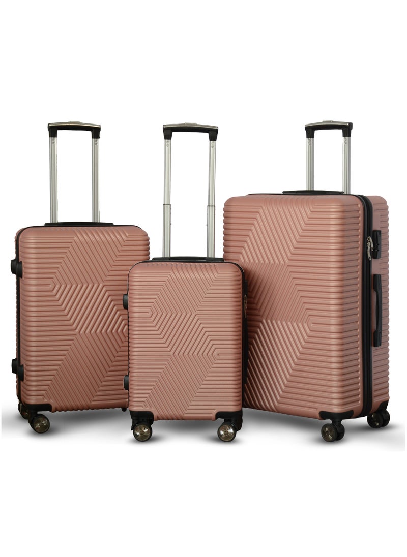 Lightweight Luggage Hard Shell Trolly with smooth spinner wheels and secured combination lock ABS Suitcases for travel