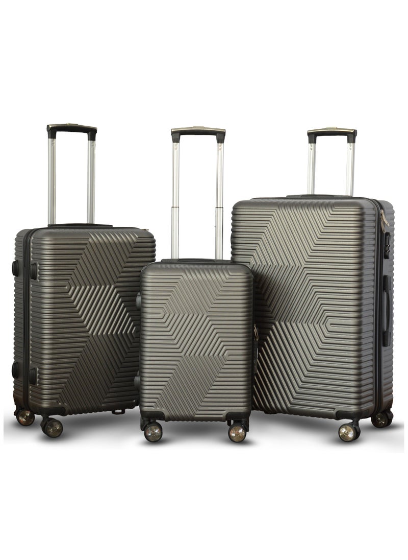 Lightweight Luggage Hard Shell Trolly with smooth spinner wheels and secured combination lock ABS Suitcases for travel