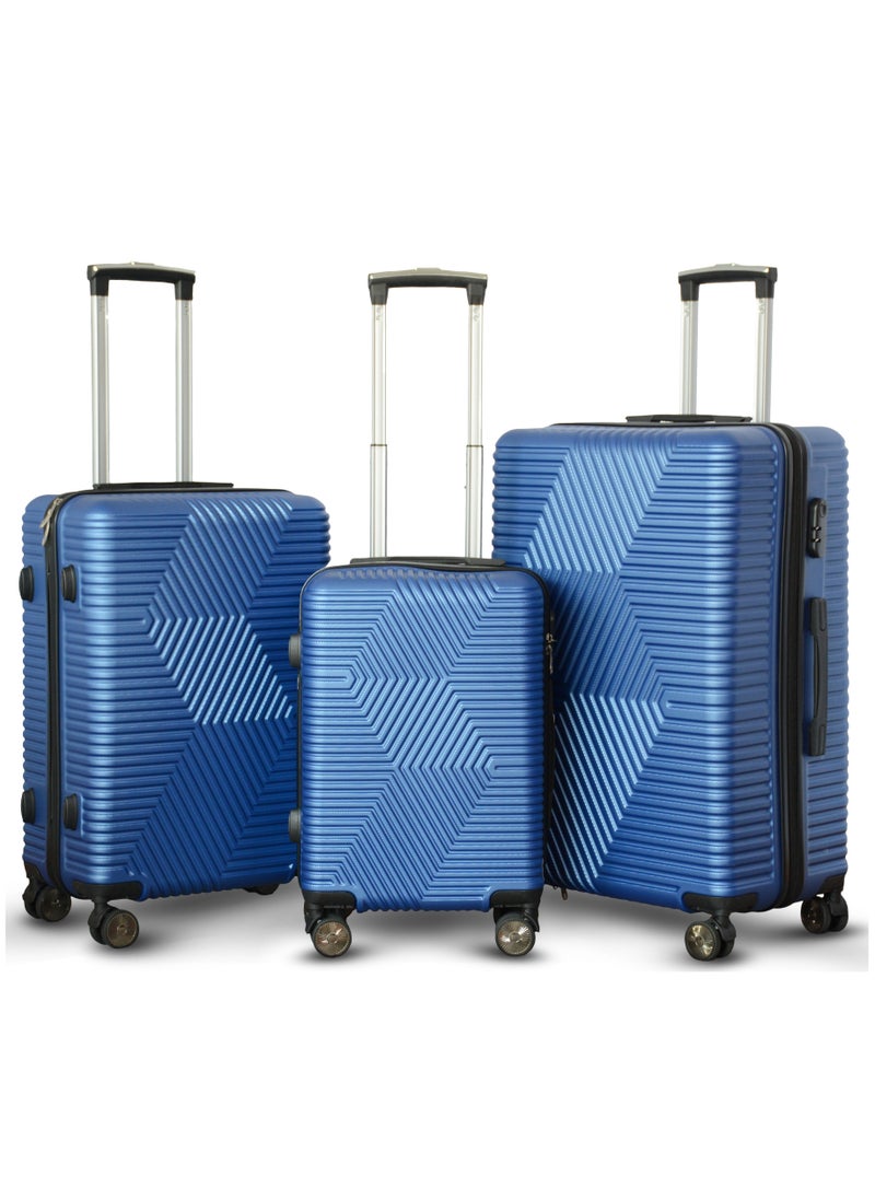 Lightweight Luggage Hard Shell Trolly with smooth spinner wheels and secured combination lock ABS Suitcases for travel