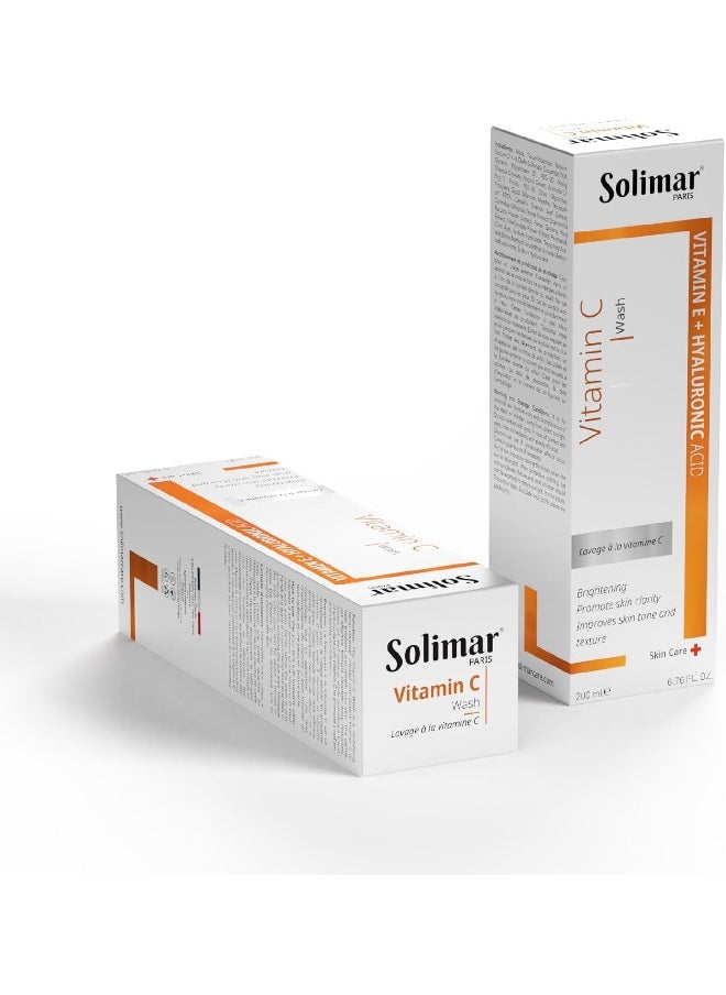SOLIMAR PARIS VITAMIN C WASH 200 ML | Antioxidant Face wash for Hyper pigmented & Dull Skin | Brighten Your Skin
