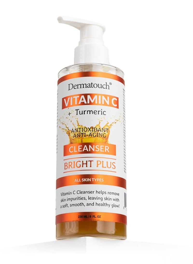 DERMATOUCH Vitamin C + Turmeric Cleanser, 8 fl oz - Made in America