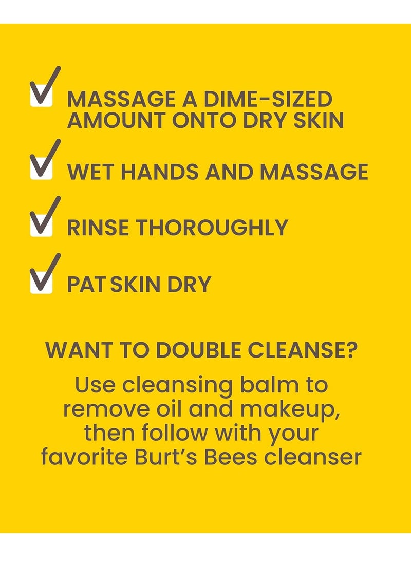 Burt's Bees Fermented Honey Facial Cleansing Balm, With Prebiotic and Postbiotic Blend, Contains Fermented Honey and Green Tea, Natural Origin Skin Care, 1 Tin, 3 oz.
