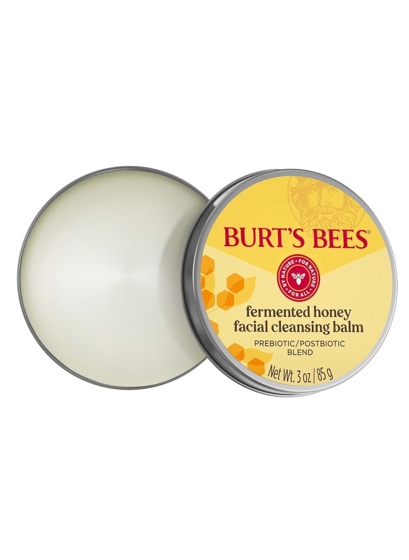 Burt's Bees Fermented Honey Facial Cleansing Balm, With Prebiotic and Postbiotic Blend, Contains Fermented Honey and Green Tea, Natural Origin Skin Care, 1 Tin, 3 oz.