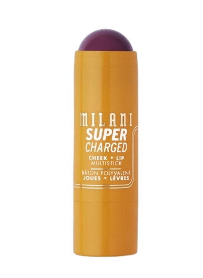 Milani Supercharged Cheek + Lip Multistick 140: Berry Bolt | Creamy, Blendable, Multi-Use Makeup Stick for Lips & Cheeks | Hydrating, Lightweight Formula | Buildable Color & Natural Finish