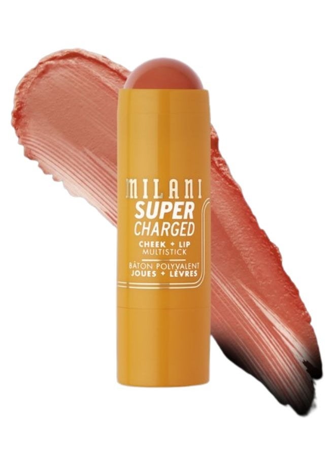 Milani Supercharged Cheek + Lip Multistick 110 Peach Thrill – Peachy Nude | Creamy, Blendable, Multi-Use Makeup Stick for Lips & Cheeks | Hydrating, Lightweight Formula | Buildable Color & Natural Finish