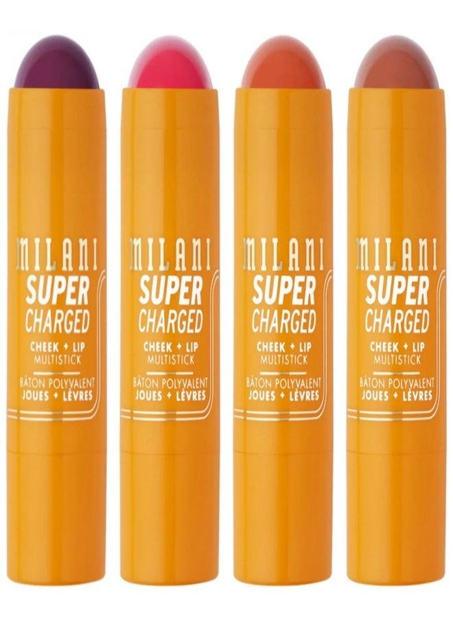 Milani Supercharged Cheek + Lip Multistick 130 Spice Jolt Deep Pink Nude | Creamy, Blendable, Multi-Use Makeup Stick for Lips & Cheeks | Hydrating, Lightweight Formula | Buildable Color & Natural Finish