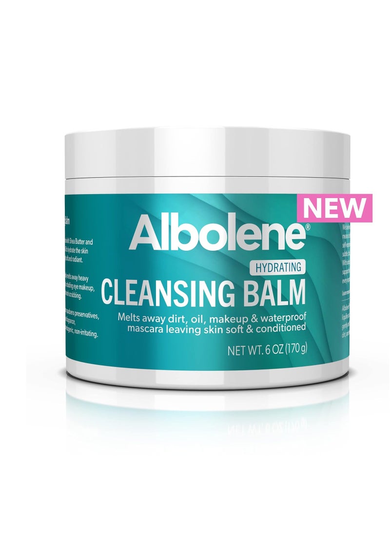 Albolene Cleansing Balm, Hydrating Makeup Remover and Face Wash with Shea Butter and Jojoba Oil, 6 fl oz, Packaging May Vary