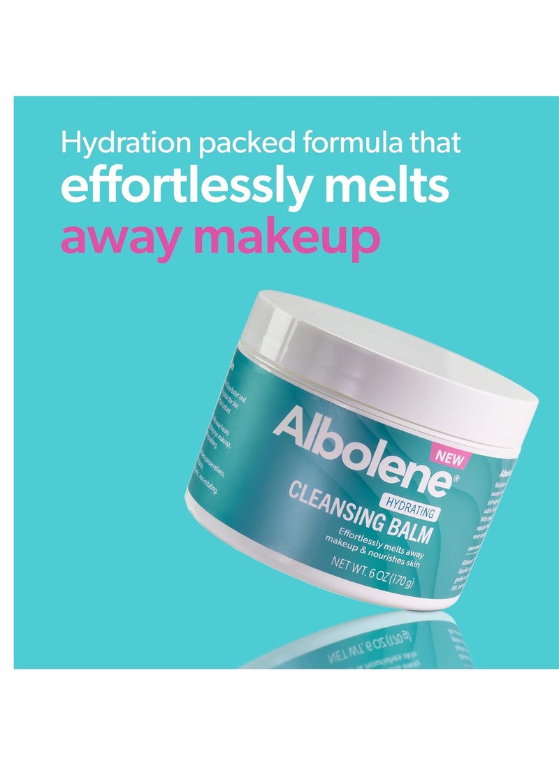 Albolene Cleansing Balm, Hydrating Makeup Remover and Face Wash with Shea Butter and Jojoba Oil, 6 fl oz, Packaging May Vary