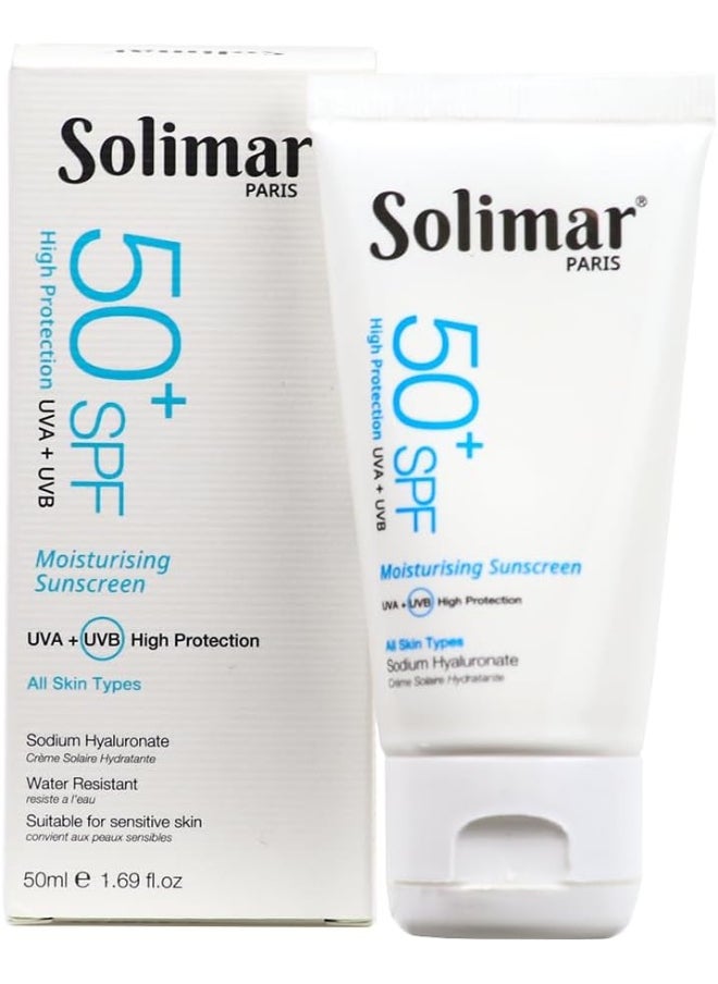 Solimar Paris Moisturising Sunscreen SPF50+ with Hyaluronic Acid