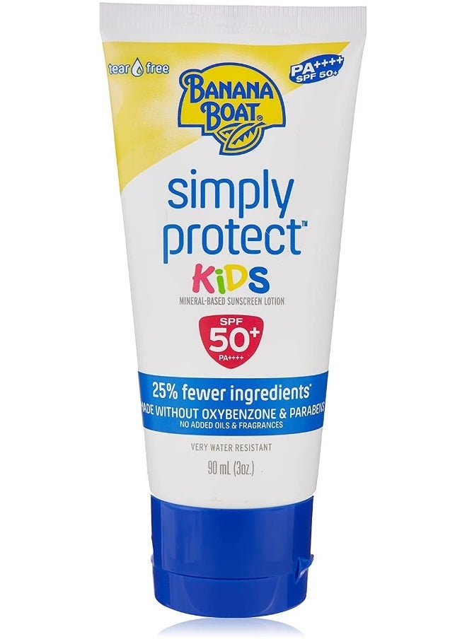 Banana Boat Simply Protect Kids Sun Protection Lotion SPF 50+, 90 ml