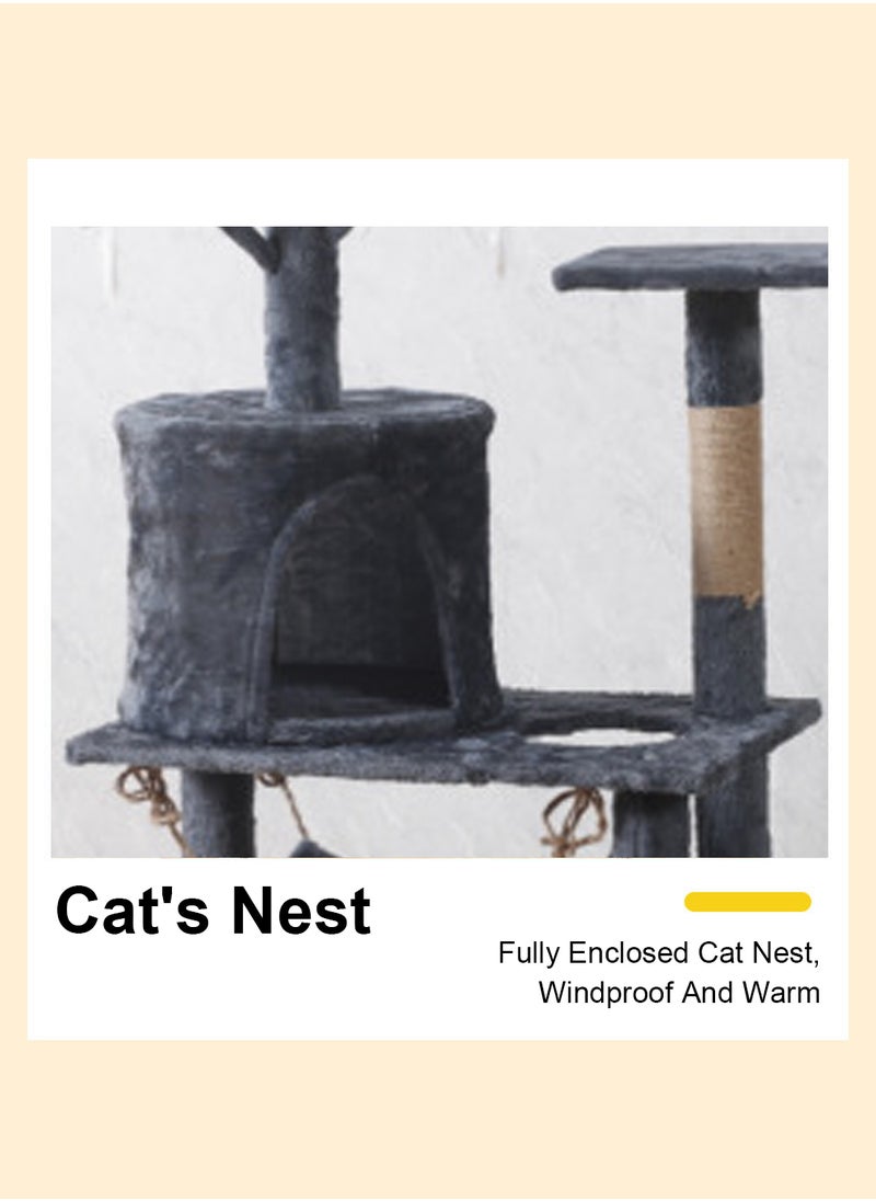 Sisal Cat Climbing Frame Large DIY Deluxe Cat Climbing Frame Cat Nest Cat Tree All-in-One Cat Stand