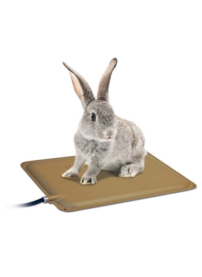 K&H Pet Products Outdoor Small Animal Heated Pad for Rabbits and Small Animals Tan 9 X 12 Inches