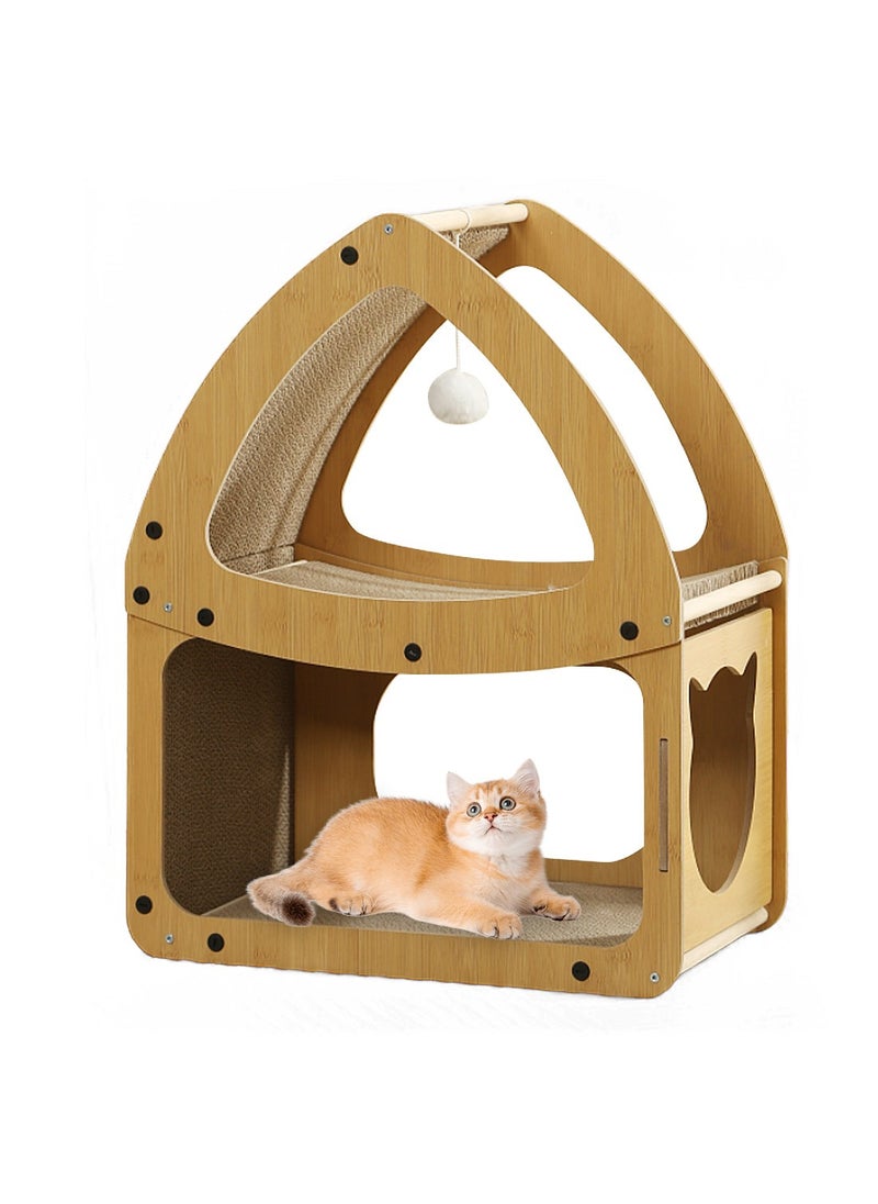 Cat Scratching Board Cat Bed Wear-Resistant and Non-shedding Summer Double-Layer Cat House Scratch-Resistant Sofa Recliner Corrugated Paper Cat Toy