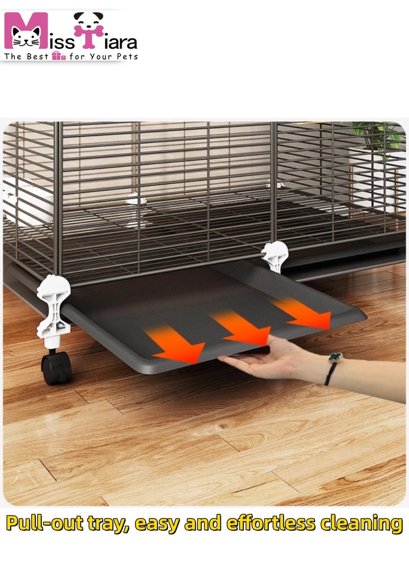 Large Bird Cage, For Parakeets, Parrotlets, Cockatiels, Budgie Finch Lovebird Canary Pet Bird Accessories included Large space multiple birds fly freely with Storage design 74*37*117cm
