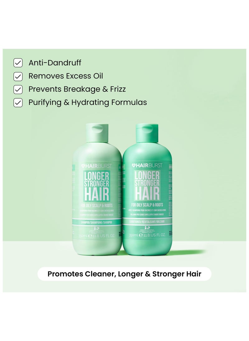 Shampoo & Conditioner Set for Oily Hair — Deep Cleansing, Purifying & Hydrating with Tropical Aroma - Promotes Growth, Reduces Hair Loss-Free of SLS, Silicones & Parabens - Made in UK