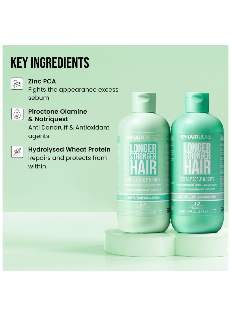 Shampoo & Conditioner Set for Oily Hair — Deep Cleansing, Purifying & Hydrating with Tropical Aroma - Promotes Growth, Reduces Hair Loss-Free of SLS, Silicones & Parabens - Made in UK