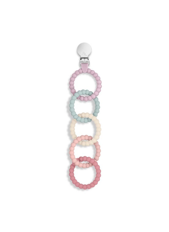 Ryan & Rose Cutie Clinks Attachable Teether Chew Toy for Babies (Blossom)