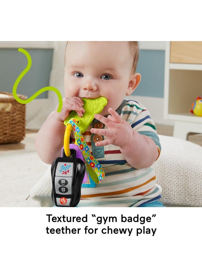 Fisher-Price Baby Travel Toy Laugh & Learn Play & Go Activity Keys with Learning Music, Teether & Mirror for Infants Ages 6+ Months