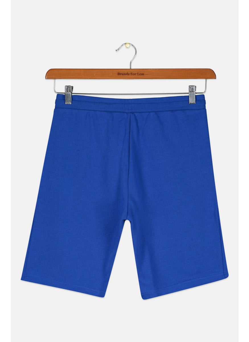 Kids Boy Sport Fit Brand Logo Outdoor Short, Blue