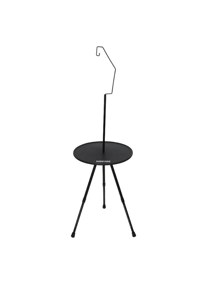 Outdoor Aluminum Alloy Foldable Adjustable Lightweight Portable Small Table - Camping Light Stand and Simple Mini Round Table.