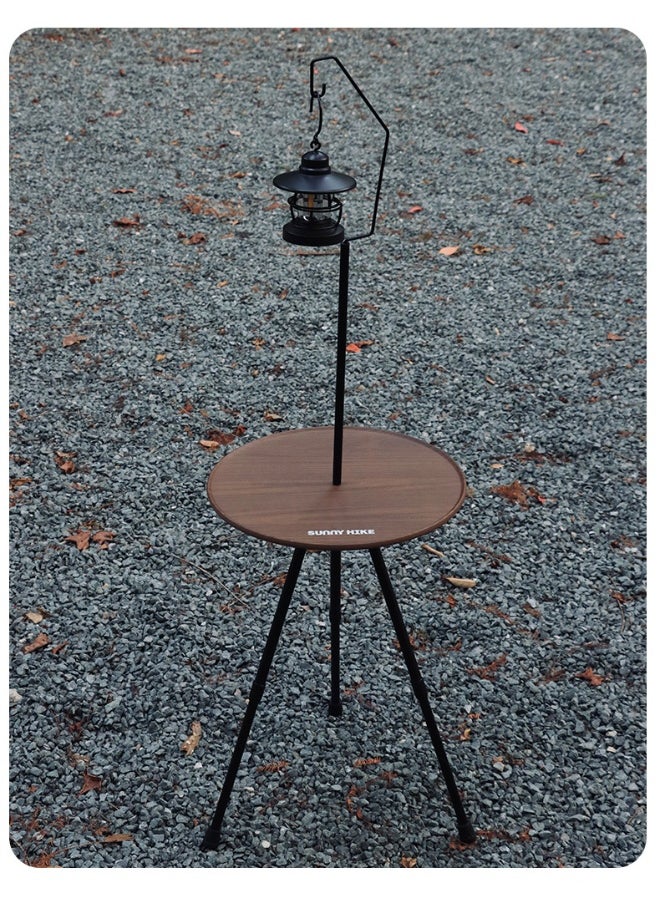 Outdoor Aluminum Alloy Foldable Adjustable Lightweight Portable Small Table - Camping Light Stand and Simple Mini Round Table.