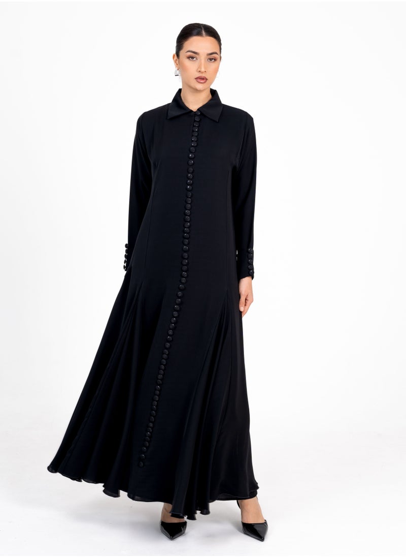 French abaya with Button style