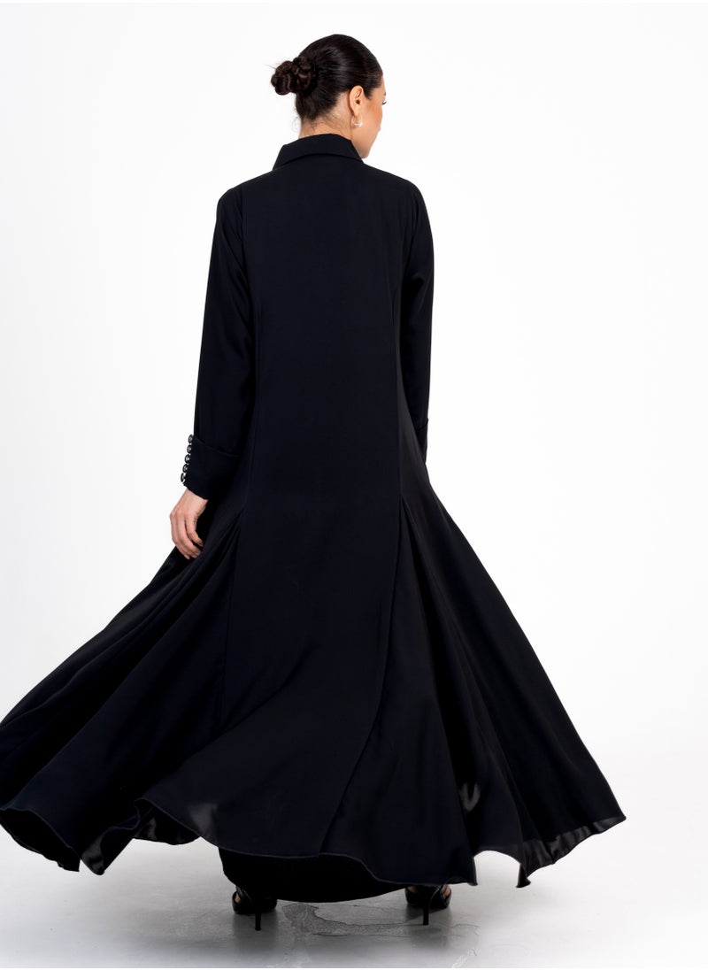 French abaya with Button style