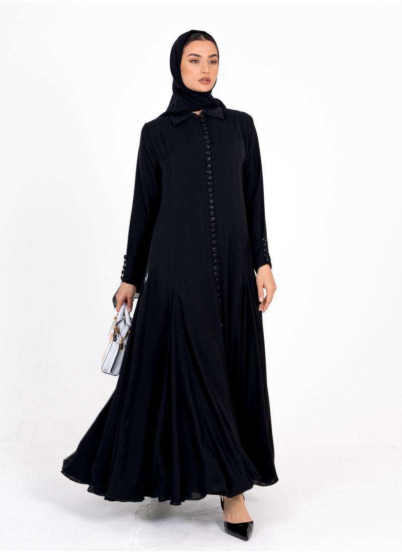 French abaya with Button style