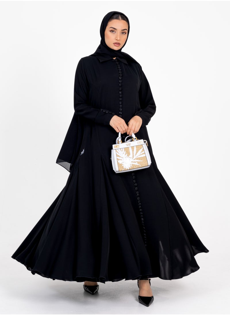 French abaya with Button style