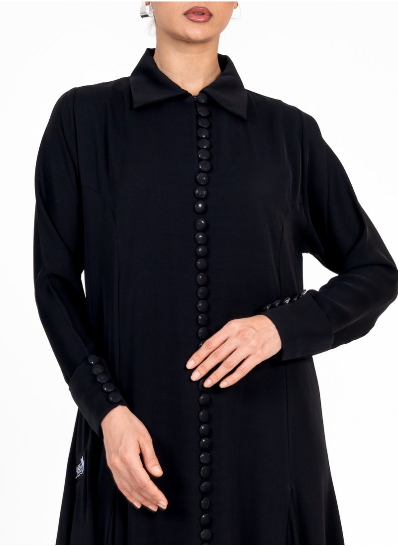 French abaya with Button style