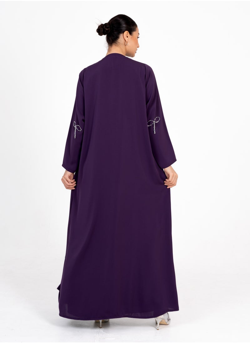 Abaya With Fionka Embroidery with long sleeves