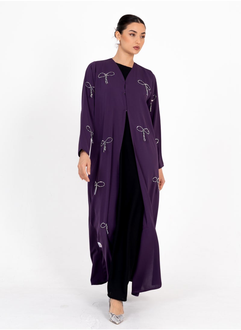 Abaya With Fionka Embroidery with long sleeves