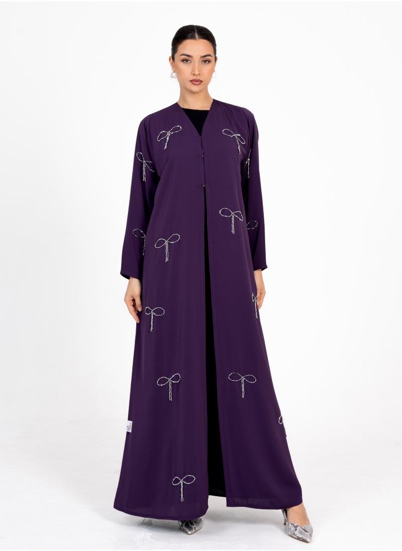 Abaya With Fionka Embroidery with long sleeves