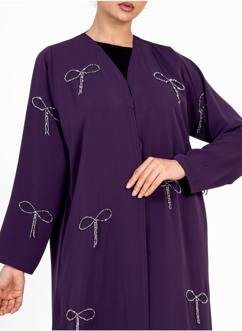 Abaya With Fionka Embroidery with long sleeves