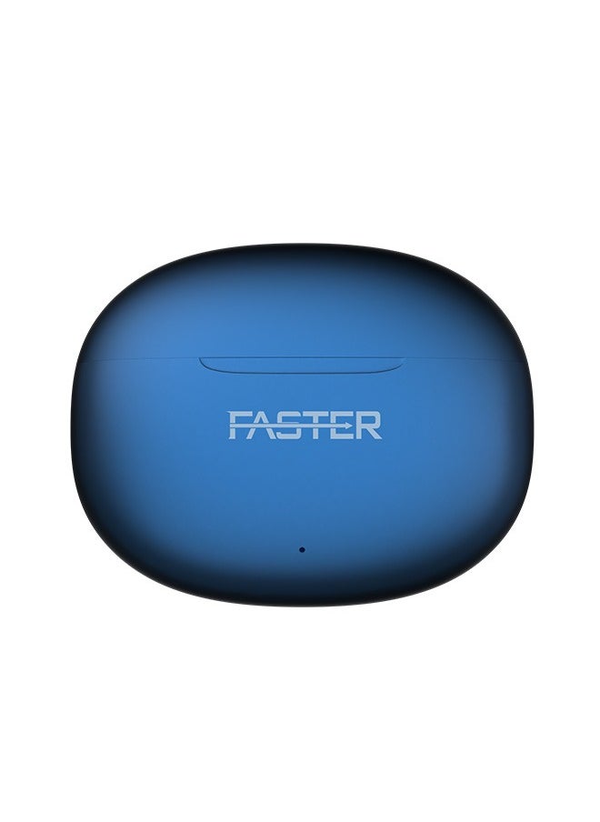 QuestX Wireless Earbuds with Noise Cancellation (ANC+ENC) - 6 Hours Playtime with Bluetooth 5.3 - IPX4 Water Resistant - Gaming Bluetooth Earphones with Ultra-Low Latency - Deep Bass, Touch Control - For Exercise, Gym - Compatible with iPhone & Android (Blue)
