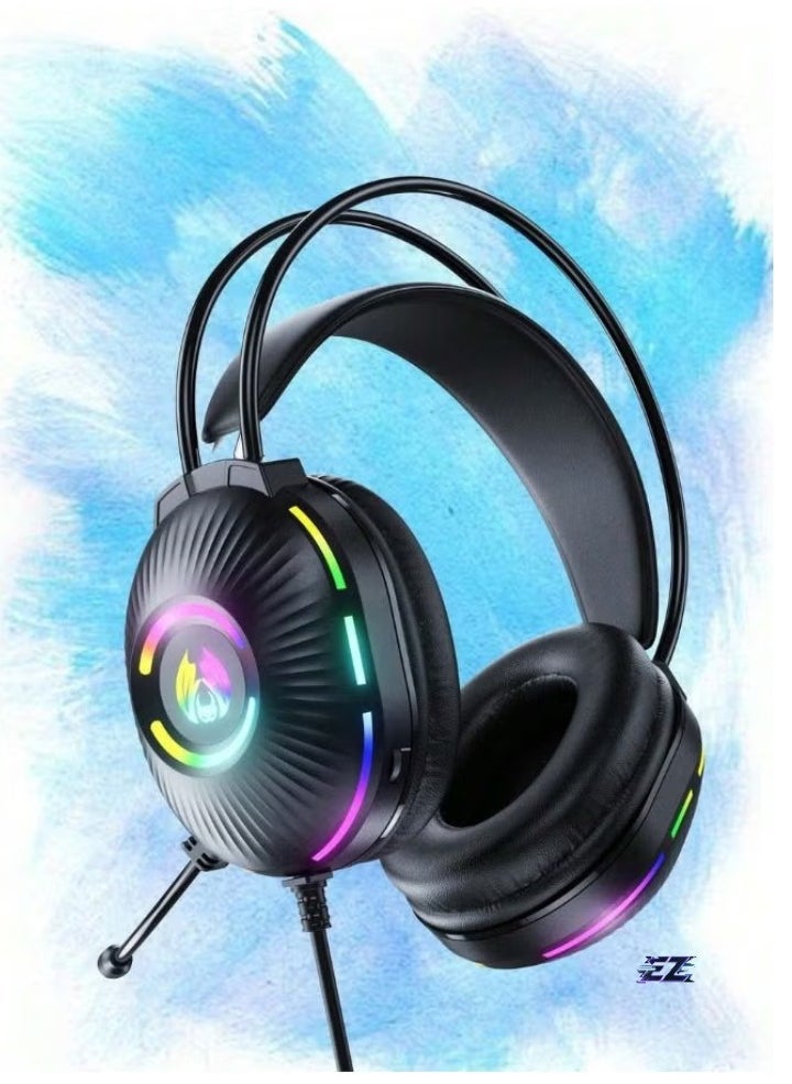 Cross-Border Exclusive PC Gaming Headset, Head-Mounted with Shocking Bass, Sound Location Recognition, E-Sports Noise Reduction, and Enhanced Audio for Immersive Gaming Experience