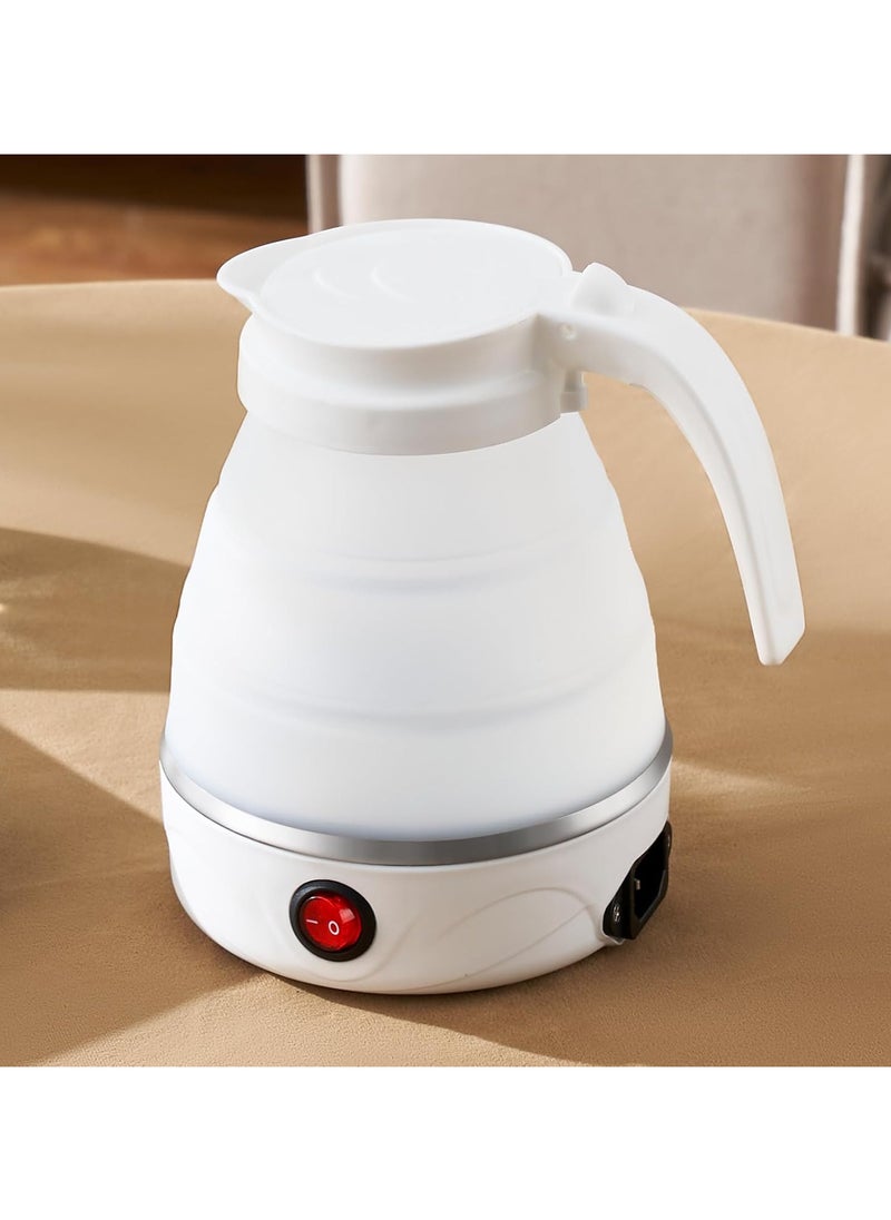 Foldable Electric Kettle, 600ml Portable Travel Kettle, Collapsible Kettle Travel Electric, 304 Stainless Steel Heating, Easy to Carry, 220V, 600W