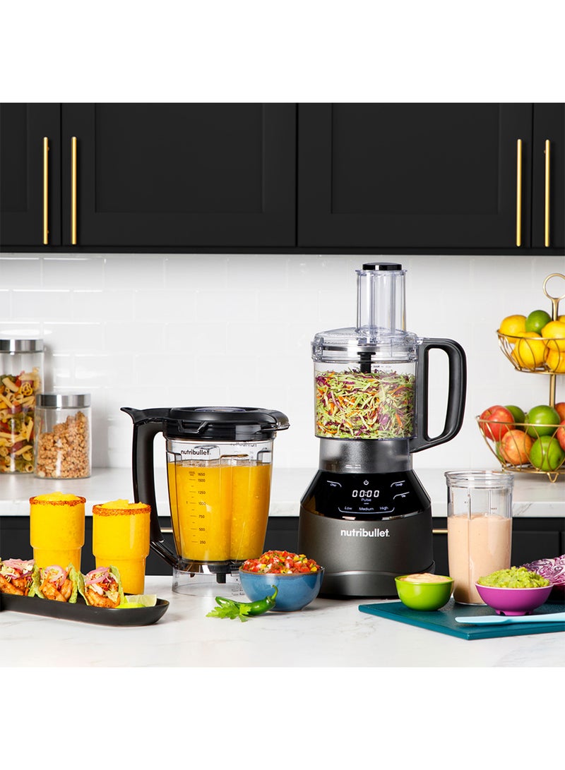 Triple System 1500W 3-in-1 High-Speed Blender, Multi-Functional, Personal Blender & Food Processor, 7-Cup Capacity, Intelligent Programs, BPA-Free, Dishwasher-Safe, NTS-1500, 1-Year Warranty 1.8 L 1500 W NBP-200 Black