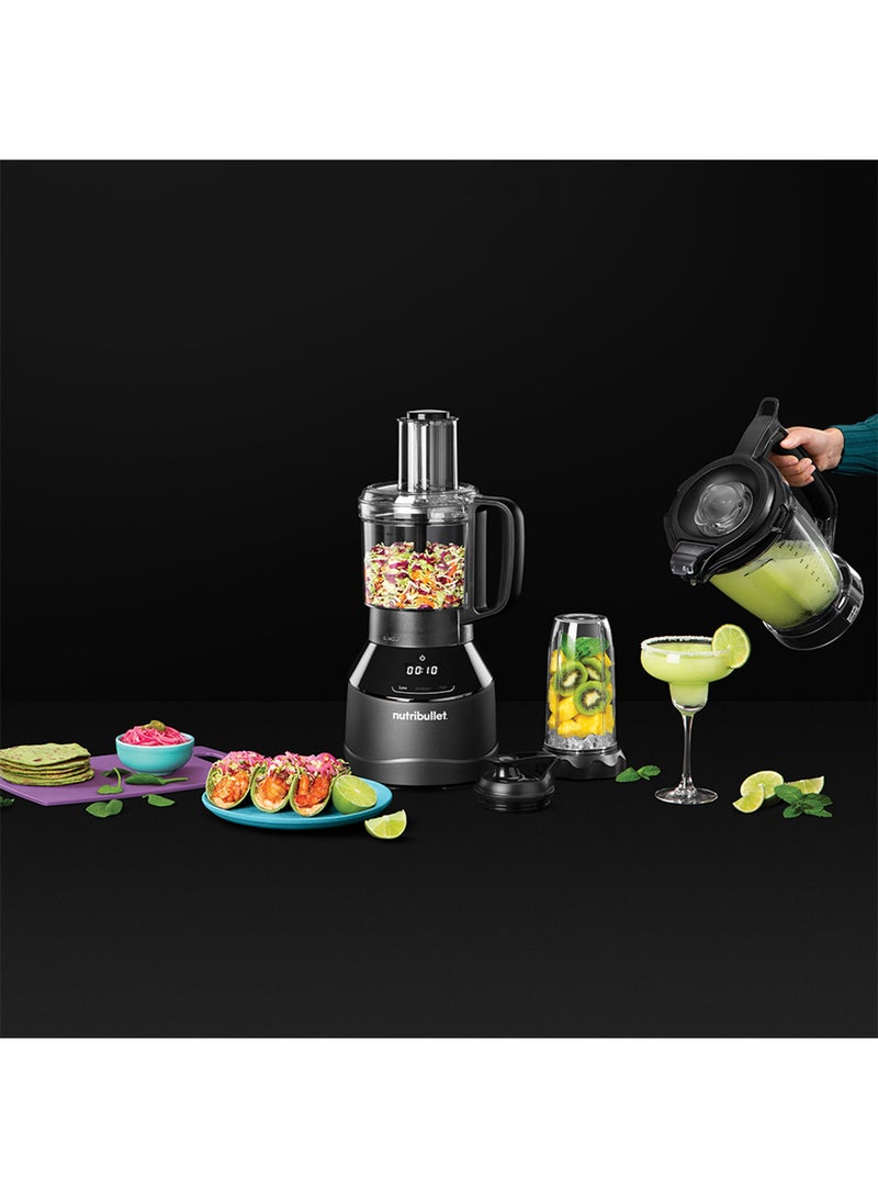 Triple System 1500W 3-in-1 High-Speed Blender, Multi-Functional, Personal Blender & Food Processor, 7-Cup Capacity, Intelligent Programs, BPA-Free, Dishwasher-Safe, NTS-1500, 1-Year Warranty 1.8 L 1500 W NBP-200 Black