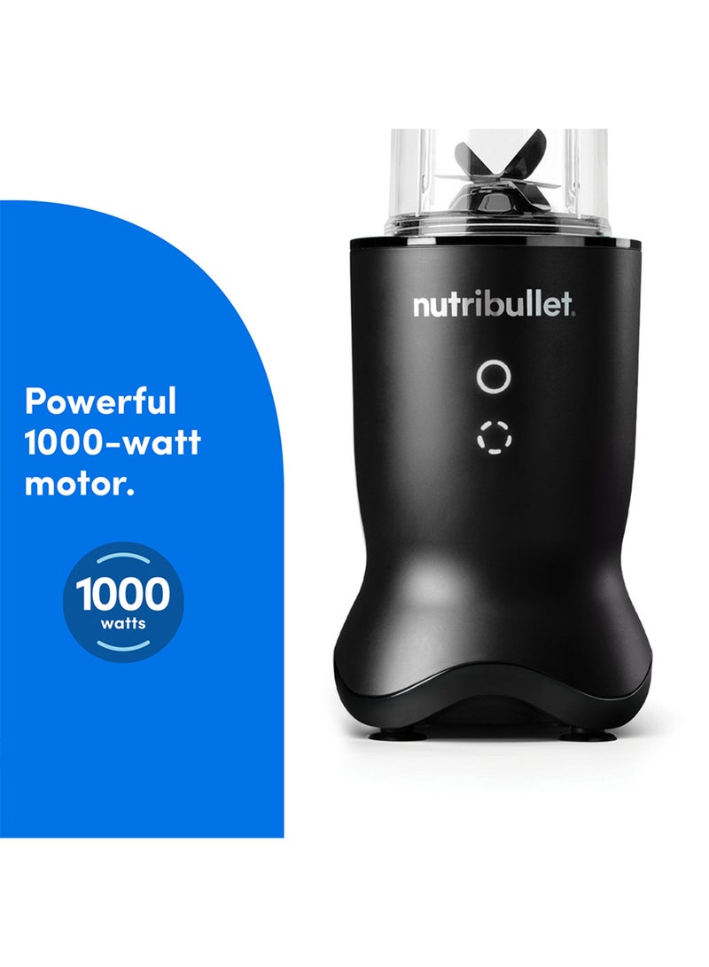 Ultra 1000W High-Speed Blender, Multi-Functional, Quiet Motor, Tritan™ Renew Cups, Rapid Extractor Blades, BPA-Free, Shatter-Resistant, Glow Interface, NBU-500AK, 1-Year Warranty 900 ml 1000 W NB-500 Black