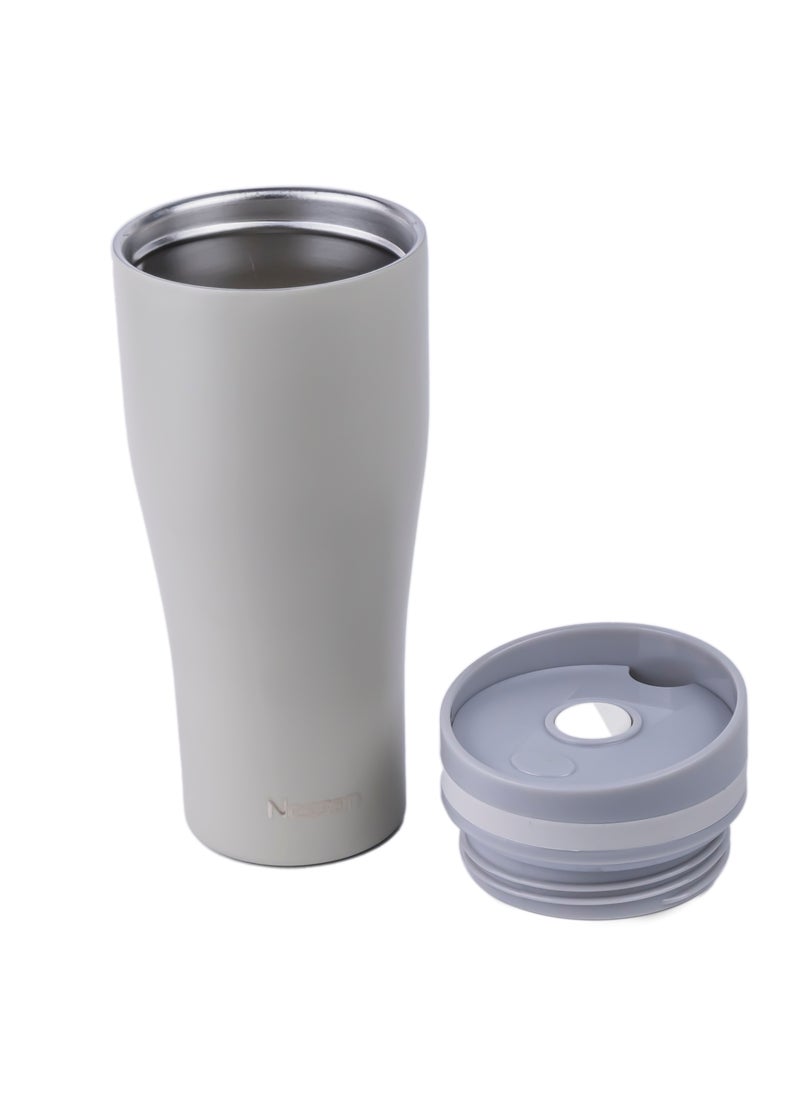 Insulated Stainless Steel Vacuum Mug, 360ml - Beige