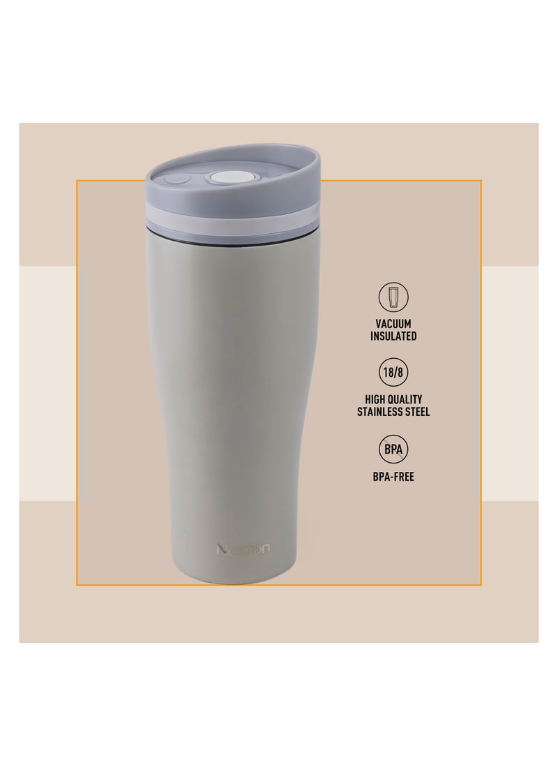 Insulated Stainless Steel Vacuum Mug, 360ml - Beige