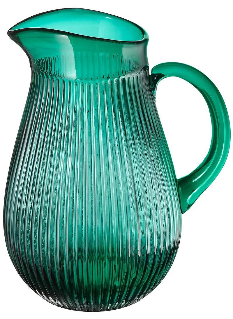 Jug, patterned/green, 2 l