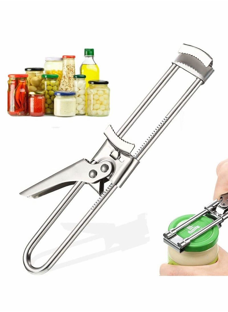 Master Opener, Adjustable Jar and Bottle Opener, Stainless Steel Jar Lid Gripper