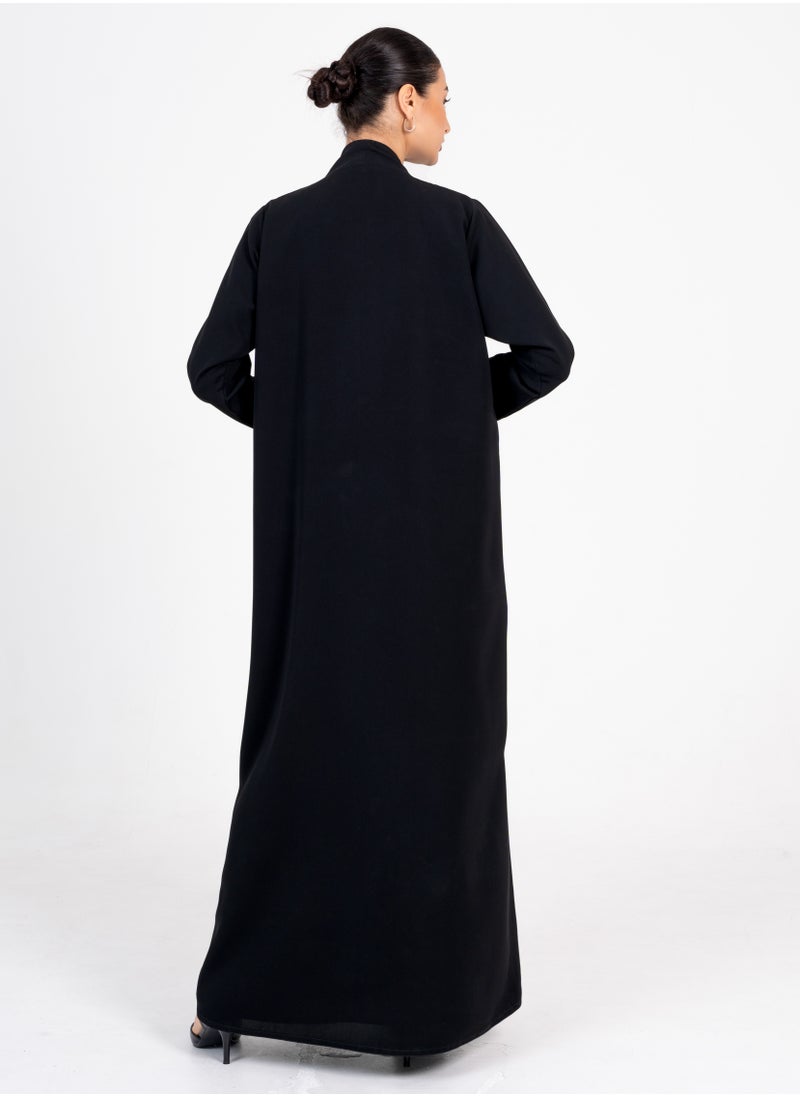 Embellished Abaya with  Flowers Embroidery