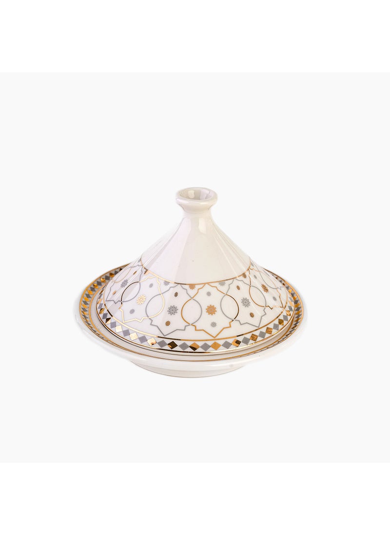 Homesmiths Ramadan  Rosa  Al Andalus Dates Plate With Lid - Moroccan Inspired,| Ceramic ,Decorative Dish , Perfect For Dates, Dried Fruits, Nuts &  Home Décor